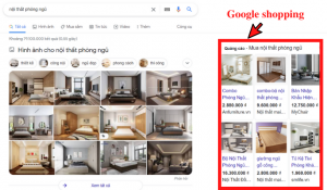 quảng cáo trên google shopping để kinh doanh nội thất hiệu quả