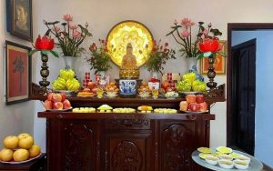 bàn thờ gỗ mỹ nghệ