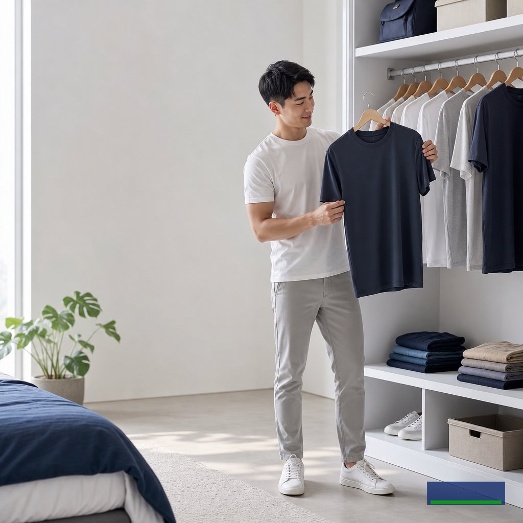 Xây dựng tủ đồ capsule với áo thun nam phong cách tối giản cho cuộc sống gọn nhẹ hơn